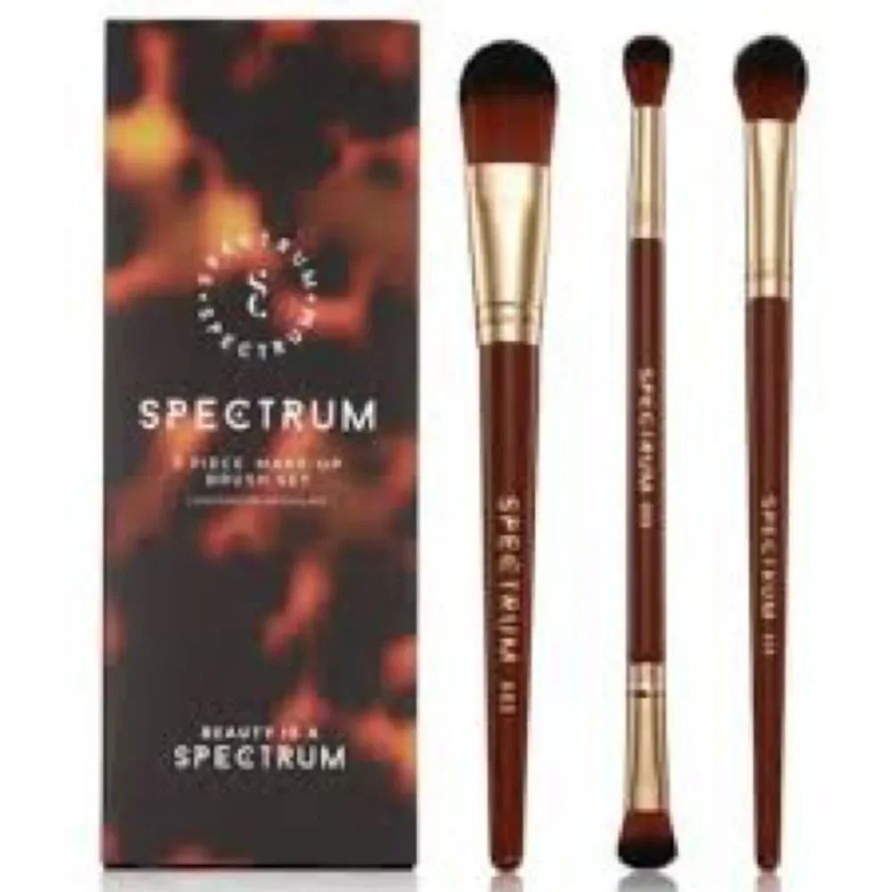 NWT SPECTRUM Pantherine 3 Piece Makeup Brush Set